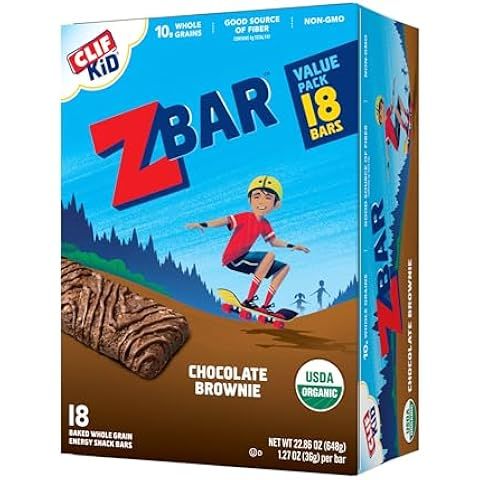 CLIF Kid Zbar - Chocolate Brownie - Soft Baked Whole Grain Snack Bars - USDA Organi...