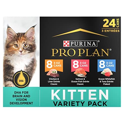 Purina Pro Plan High Protein Wet Kitten Food Variety Pack, DEVELOPMENT Kitten Favorites - 3 Ounce (Pack of 24)