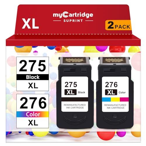 PG-275XL/CL-276XL Canon 275 and 276 Ink Cartridges Replacement for Canon Ink 275 and 276 Cannon Ink 275 276 Combo Pack for Pixma TS3722 TR4700 TS3522 TR4720 TR4722 TS3500 TS3700 Printer 275XL 276XL