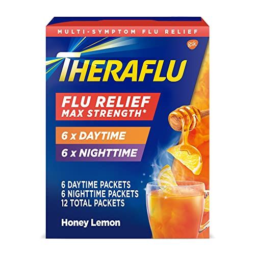 Theraflu Max Strength Daytime Flu Symptom Relief - 6 Ct Plus Theraflu Max Strength Nighttime Flu Medicine for Flu Symptom Relief - 6 Ct Combo
