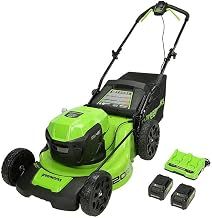 Greenworks 48V (2 x 24V) 20" Brushless Cordless (Push) Lawn Mower (LED Headlight), (2) 4.0Ah Batteries and Dual Port Rapid Charger Included (125+ Compatible Tools)
