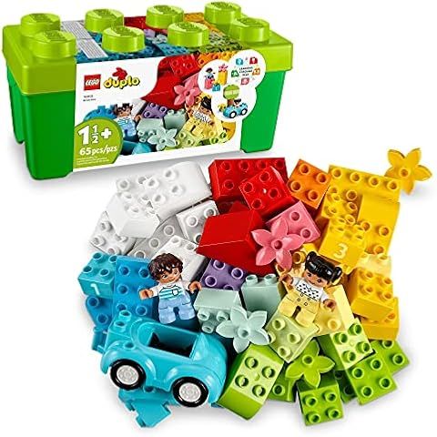 LEGO DUPLO Classic Brick Box Building Set - Features Storage Organizer, Toy Car, Nu...
