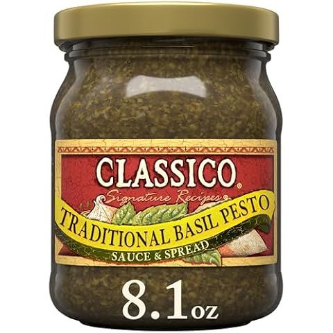 Classico Signature Recipes Traditional Basil Pesto Sauce & Spread (8.1 oz Jar)