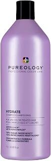Pureology Hydrate Moisturizing Shampoo | Softens and Deeply Hydrates Dry Hair | For Medium to Thick Color Treated Hair | Sulfate-Free | Vegan
