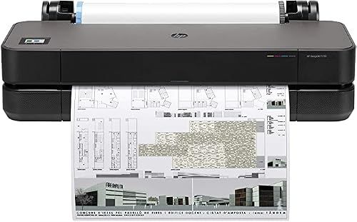 HP DesignJet T210 Large Format 24-inch Plotter Printer, Includes 2-Year Warranty Care Pack (8AG32H)