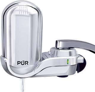 PUR PLUS Faucet Mount Water Filtration System, 3-in-1 Powerful, Natural Mineral Filtration with Lead Reduction, Vertical, Chrome, FM3700B