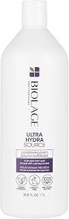 Biolage Ultra Hydra Source Conditioning Balm | Deep Hydrating Conditioner | Renews Hair’s Moisture | For Very Dry Hair | Silicone-Free | Vegan | Salon Conditioner
