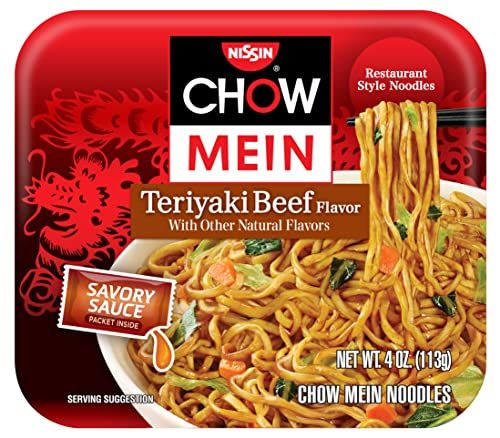 Nissin Chow Mein Teriyaki Beef Flavor Noodles, 4 Oz