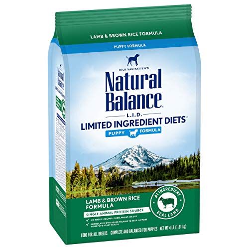 Natural Balance L.I.D. Limited Ingredient Diets Dry Dog Food, 4 Pounds, Lamb & Brown Rice Puppy Formula