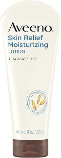 Aveeno Skin Relief 24-Hour Moisturizing Lotion for Sensitive Skin with Natural Shea Butter & Triple Oat Complex, Unscented Therapeutic Lotion for Extra Dry, Itchy Skin, 8 fl. oz