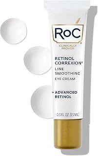 RoC Retinol Correxion Under Eye Cream for Dark Circles & Puffiness, Daily Wrinkle Cream, Anti Aging Line Smoothing Skin Care Treatment for Women and Men, 0.5 oz (Packaging May Vary)