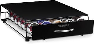 Under Brewer Storage Drawer, Coffee Pod Storage, Holds Upto 35 Keurig K-Cup Pods, Black
