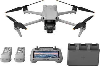 Air 3 Fly More Combo with DJI RC 2, Drone with Camera 4K, Dual Primary Cameras, 3 Batteries for Extended Flight Time, 48MP Photo, 20Km Max Video Transmission, FAA Remote ID Compliant