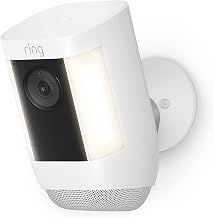 Ring Spotlight Cam Pro, Battery | 3D Motion Detection, Two-Way Talk with Audio+, and Dual-Band Wifi (2022 release) - White