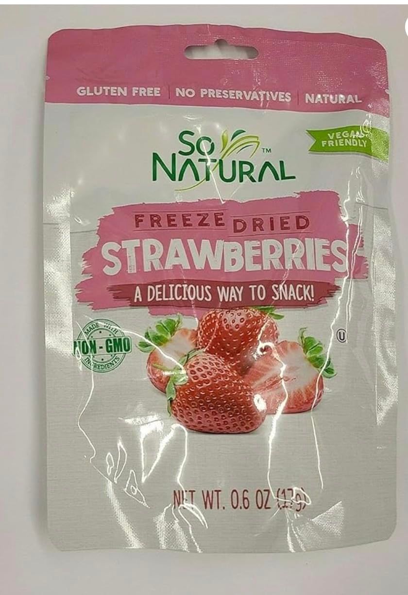 So Natural Strawberries, Freeze Dried - 0.6 oz