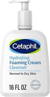 Cetaphil Cream to Foam Face Wash, Hydrating Foaming Cream Cleanser, 16 oz, For Normal to Dry, Sensitive Skin, with Soothing Prebiotic Aloe, Hypoallergenic, Fragrance Free