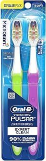 Oral-B Pro-Health Pulsar Battery Toothbrush, Soft, Blue , 2 Count (Pack of 1)