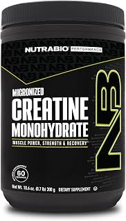 NutraBio Pure Creatine Monohydrate Powder Supplement, Unflavored, (300 g) - Supports Bulk Muscle Energy, Recovery, and Strength - HPLC Tested Pure Grade Creatine Powder Supplement for Men and Women
