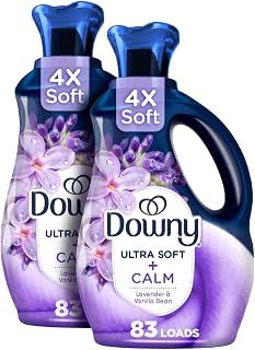 Downy Infusions Laundry Fabric Softener Liquid, CALM, Lavender and Vanilla Bean Scent, 56 fl oz (Pack of 2)