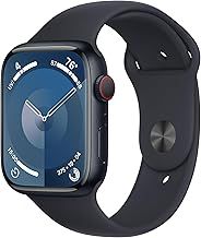 Apple Watch Series 9 (GPS + LTE) 45MM Midnight Aluminum Case Black Sport Band (Renewed) Midnight Aluminum Case Black Sport Band S/M 45MM 4G