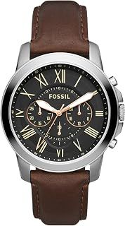 Fossil Grant Men's Watch with Chronograph or Automatic Display and Genuine Leather or Stainless Steel Band