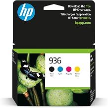HP 936 Black, Cyan, Magenta, Yellow Ink Cartridges (4-Pack) | Works with OfficeJet 9120, OfficeJet Pro 9110, 9120, 9130, OfficeJet Pro Wide Format 9730 | Eligible for Instant Ink | 6C3Z5LN