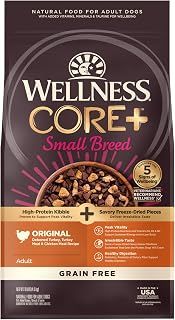 Wellness CORE+ (Formerly RawRev) Natural Grain Free Small Breed Dry Dog Food, Original Turkey & Chicken with Freeze Dried Turkey, 10-Pound Bag