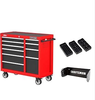 CRAFTSMAN 41" Rolling Tool Chest, 10-Drawer Steel Tool Cabinet with Drawer Trays and Paper Towel Holder (CMST341102RB)