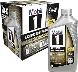 Mobil 1 Extended Performance Full Synthetic Motor Oil 5W-20, 1 Quart (6-pack)
