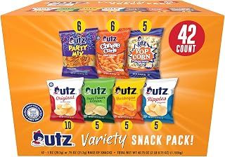 Utz Snack Variety Pack Individual Snacks, Includes Potato Chips, Cheese Curls, Popcorn, and Party Mix, Crunchy Travel Snacks for Lunches, Vending Machines, and Enjoying on the Go (Pack of 42)