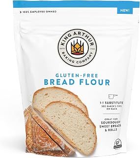 King Arthur Gluten Free Bread Flour: 1:1 Replacement for Yeasted Recipes - 2 lbs of Premium GF Flour for Artisan Boules, Bagels, Cinnamon Rolls & Burger Buns - Sorghum & Xanthan Gum