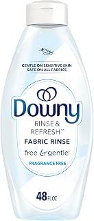 Downy Rinse & Refresh Free & Gentle Laundry Odor Remover and Fabric Softener, Fragrance Free, 48 fl oz, No Dyes or Heavy Perfumes