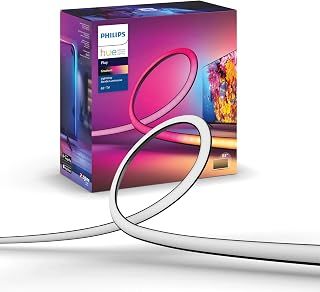 Philips Hue Play Gradient 65" Smart TV Light Strip, Flowing Color-Changing LED Strip Lights, Multicolour TV Backlight Sync with Music and Gaming, Requires Bridge & Sync Box, Control with App and Voice 65-Inch TV Lightstrip Only