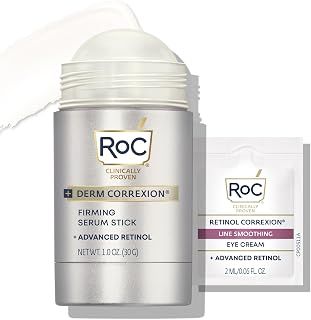 RoC Derm Correxion Advanced Retinol Firming Serum Stick with Antioxidants to Visibly Tighten and Firm Wrinkles and Laugh Lines, 1.0 oz with Retinol Eye Cream Packette