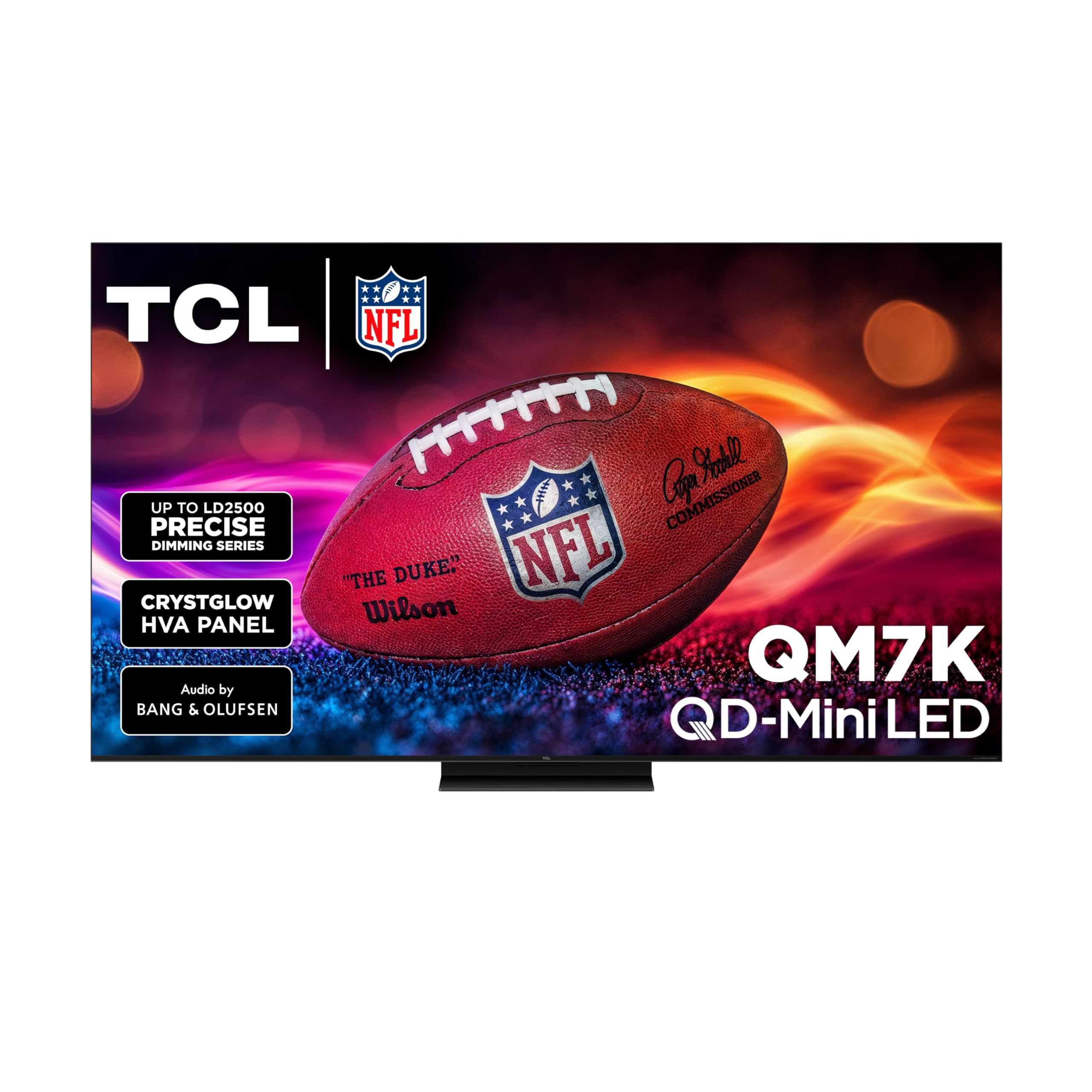 TCL 65-Inch QM7K QLED 4K Smart QD-Mini LED TV with Google TV (65QM7K, 2025 Model) Dolby Vision IQ, Dolby Atmos, HDR, Game Accelerator up to 288Hz, Voice Remote, Works with Alexa, Streaming Television 65 inches