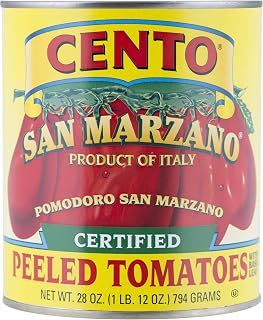 Cento Certified San Marzano Whole Peeled Plum Tomatoes, 28 Ounce, Pack Of 6
