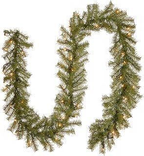 National Tree Company Pre-Lit Artificial Christmas Garland, Green, Norwood Fir, White Lights, Plug In, Christmas Collection, 9 Feet