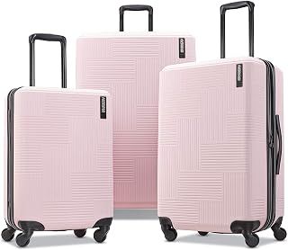 American Tourister Stratum XLT Expandable Hardside Luggage with Spinner Wheels, Pink Blush, 3-Piece Set (20/24/28)