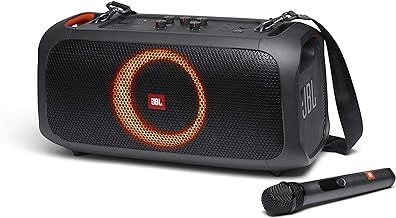 JBL PartyBox On-The-Go Portable Party Speaker with Built-in Lights Black (Renewed)
