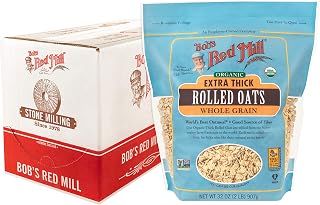 Bob's Red Mill Organic Extra Thick Rolled Oats, Non GMO, 32 Ounces (Pack Of 4)
