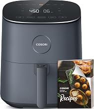 COSORI Air Fryer 9-in-1, Compact 5-Qt, Perect for Meat Enthusiasts with 450°F Max Heat Function , 130+ In-App Recipes, Little to No Oil, Easy Clean Glass Touch Panel & Nonstick Basket, Gray