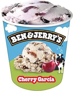 Ben & Jerry's Cherry Garcia Ice Cream Pint Non-GMO 16 oz