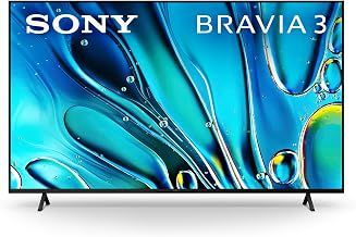 Sony BRAVIA 3 4k Smart TV, 55 Inch Smart TV 4K Ultra HD BRAVIA 3 with Google TV, with Dolby Vision HDR and Exclusive Features for PlayStation®5, LED TV Flat Screen Smart TV K-55S30