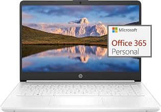 HP Newest 14" Ultral Light Laptop for Students and Business, Intel Quad-Core N4120, 8GB RAM, 192GB Storage(64GB eMMC+128GB Micro SD), 1 Year Office 365, Webcam, HDMI, WiFi, USB-A&C, Win 11 S