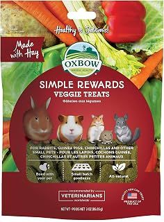 Oxbow Simple Rewards Veggie and Hay Blend Treats for Rabbits, Guinea Pigs, Chinchillas, and Small Pets 3 Ounce (Pack of 1)