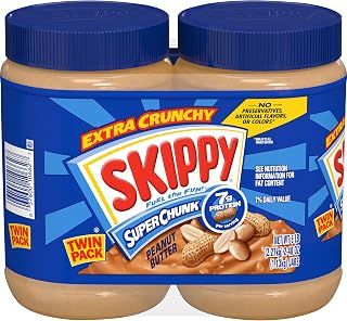 SKIPPY Peanut Butter, Super Chunky, 40 Ounce Twin Pack