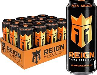 REIGN Total Body Fuel, Orange Dreamsicle, Fitness & Performance Drink, 16 Fl Oz (Pack of 12)