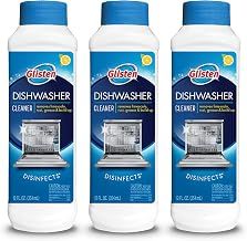 Glisten Dishwasher Cleaner, Removes Limescale, Rust, Buildup, and Grease, Lemon Scent, 12 Ounce Bottle, 3-Pack
