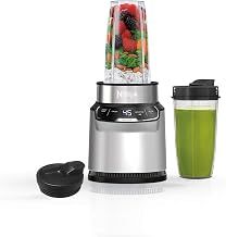 Ninja BN401 Nutri Pro Compact Personal Blender, Auto-iQ Technology, 1000-Peak-Watts, for Frozen Drinks, Smoothies, Sauces & More, with (2) 24-oz. To-Go Cups & Spout Lids, Cloud Silver