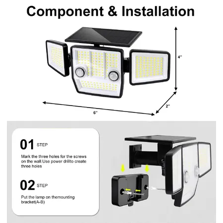 PUCACHI Solar Outdoor Lights for $15.99